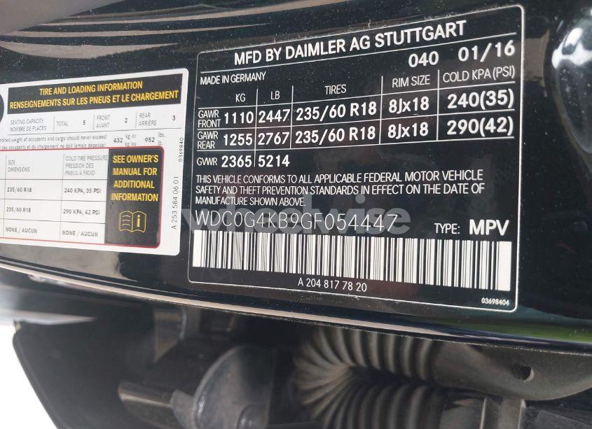 Photo 9 of 2016 Mercedes-benz Glc 300 4MATIC (VIN WDC0G4KB9GF054447)