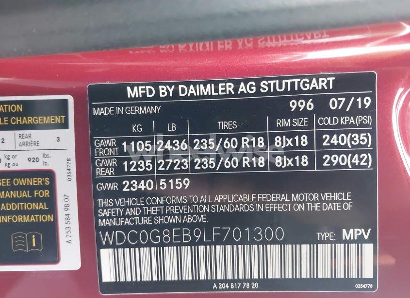 Photo 9 of 2020 Mercedes-benz Glc 300 4MATIC (VIN WDC0G8EB9LF701300)