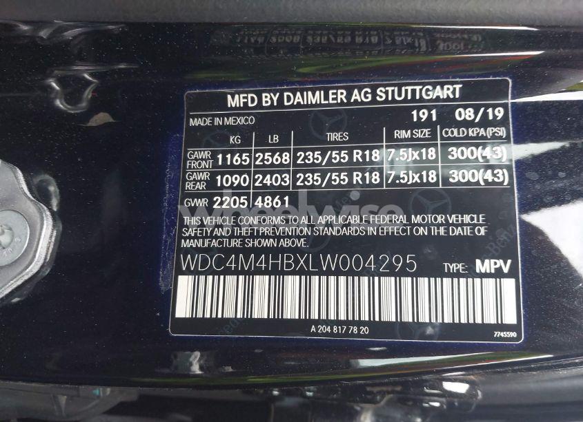 Photo 9 of 2020 Mercedes-benz Glb 250 4MATIC (VIN WDC4M4HBXLW004295)