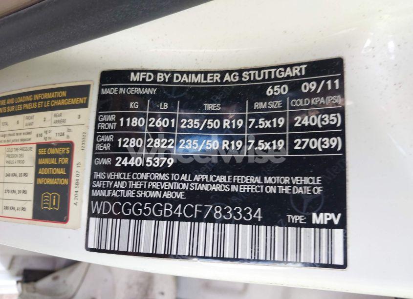 Photo 9 of 2012 Mercedes-benz Glk 350 (VIN WDCGG5GB4CF783334)