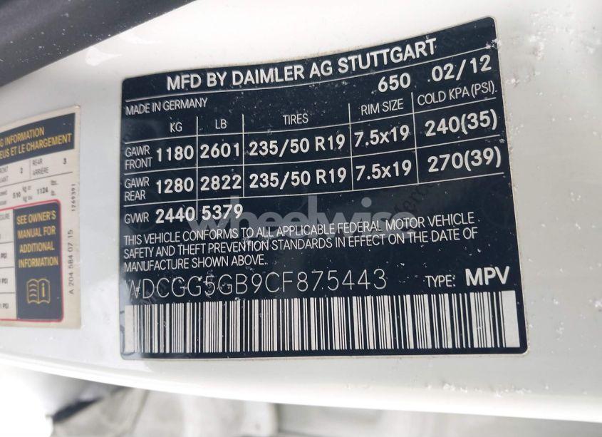 Photo 9 of 2012 Mercedes-benz Glk 350 (VIN WDCGG5GB9CF875443)