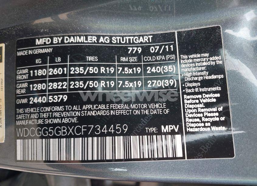 Photo 9 of 2012 Mercedes-benz Glk 350 (VIN WDCGG5GBXCF734459)