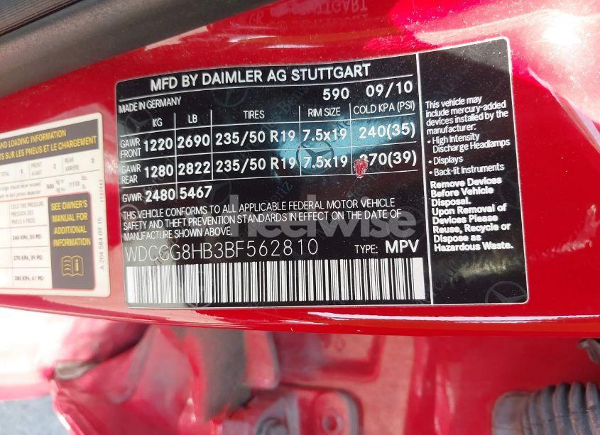 Photo 9 of 2011 Mercedes-benz Glk 350 4MATIC (VIN WDCGG8HB3BF562810)