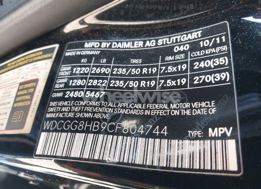 Photo 9 of 2012 Mercedes-benz Glk 350 4MATIC (VIN WDCGG8HB9CF804744)