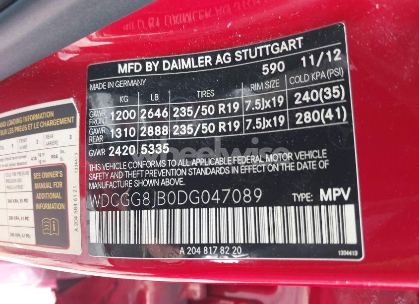 Photo 9 of 2013 Mercedes-benz Glk 350 4MATIC (VIN WDCGG8JB0DG047089)