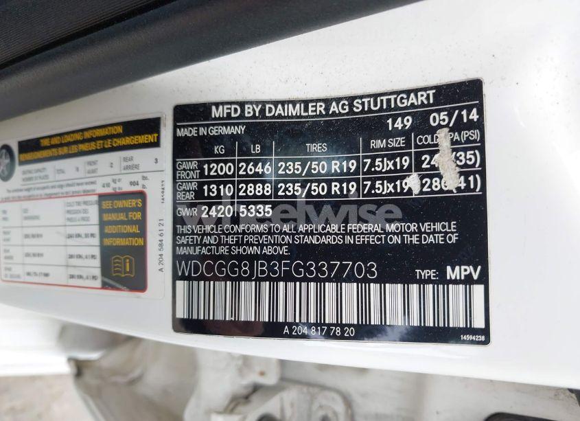 Photo 9 of 2015 Mercedes-benz Glk 350 4MATIC (VIN WDCGG8JB3FG337703)