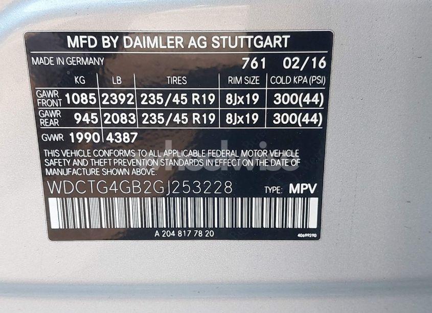 Photo 9 of 2016 Mercedes-benz Gla 250 4MATIC (VIN WDCTG4GB2GJ253228)