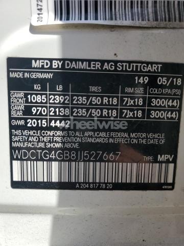 Photo 11 of 2018 MERCEDES-BENZ GLA 250 4MATIC N/A (VIN WDCTG4GB8JJ527667)