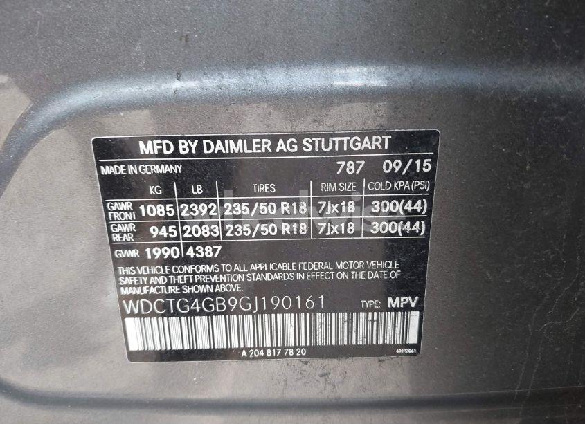 Photo 9 of 2016 Mercedes-benz Gla 250 4MATIC (VIN WDCTG4GB9GJ190161)