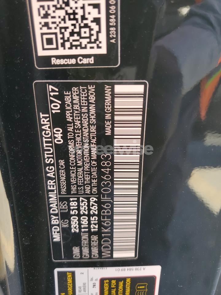 Photo 12 of 2018 MERCEDES-BENZ E 400 (VIN WDD1K6FB6JF036483)