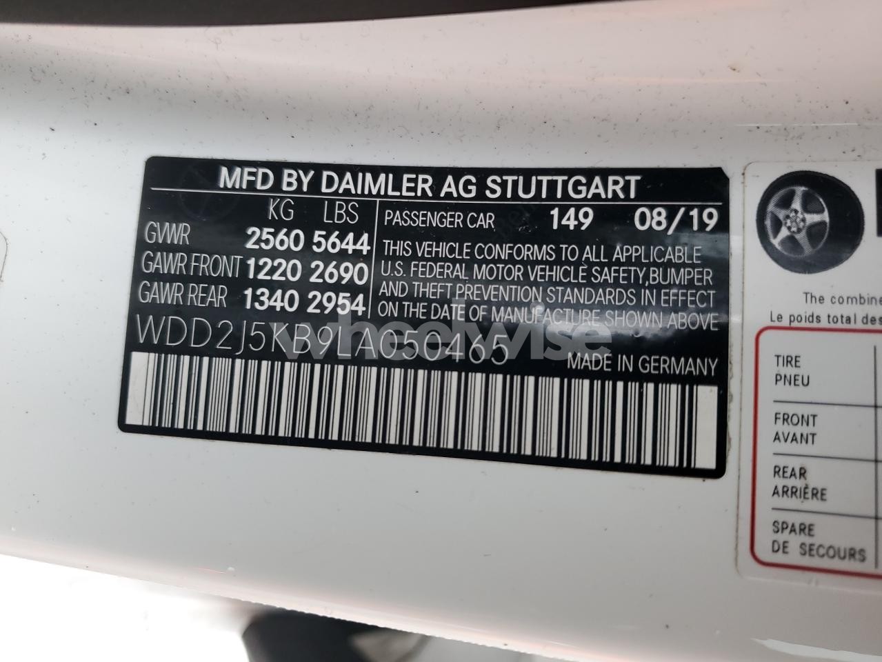 Photo 12 of 2020 MERCEDES-BENZ CLS 450 4MATIC (VIN WDD2J5KB9LA050465)