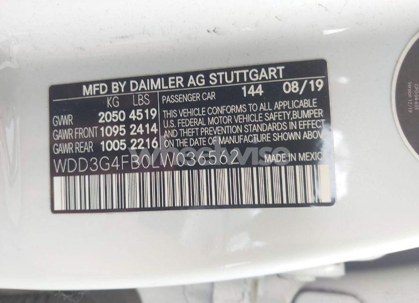 Photo 9 of 2020 Mercedes-benz A 220 4MATIC (VIN WDD3G4FB0LW036562)