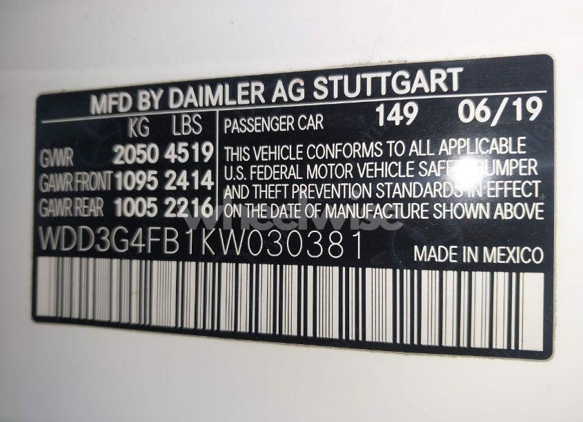 Photo 9 of 2019 Mercedes-benz A 220 4MATIC (VIN WDD3G4FB1KW030381)