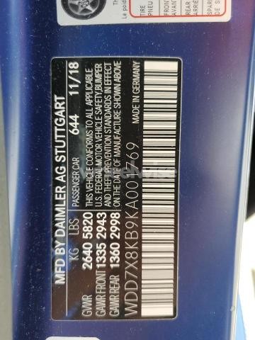 Photo 10 of 2019 MERCEDES-BENZ AMG GT 63 S (VIN WDD7X8KB9KA001769)