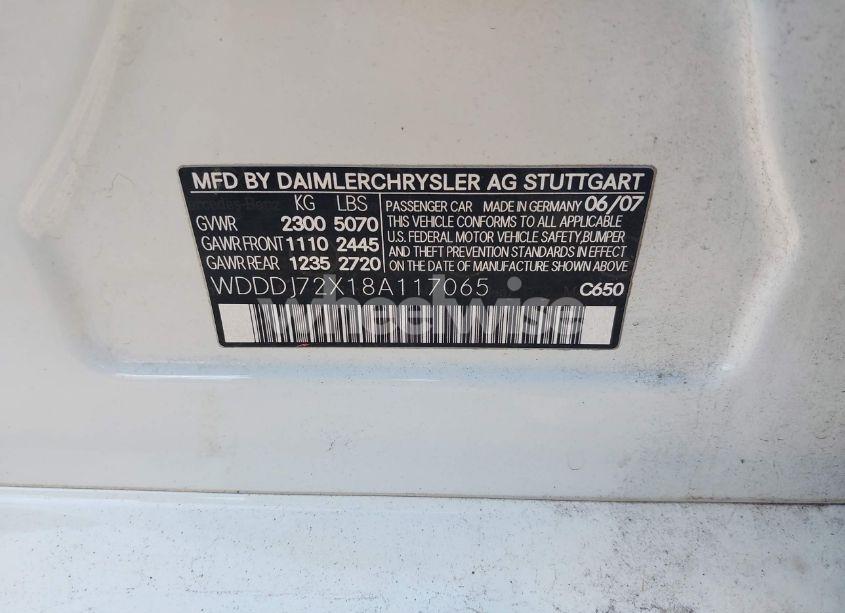 Photo 9 of 2008 Mercedes-benz Cls 550 (VIN WDDDJ72X18A117065)