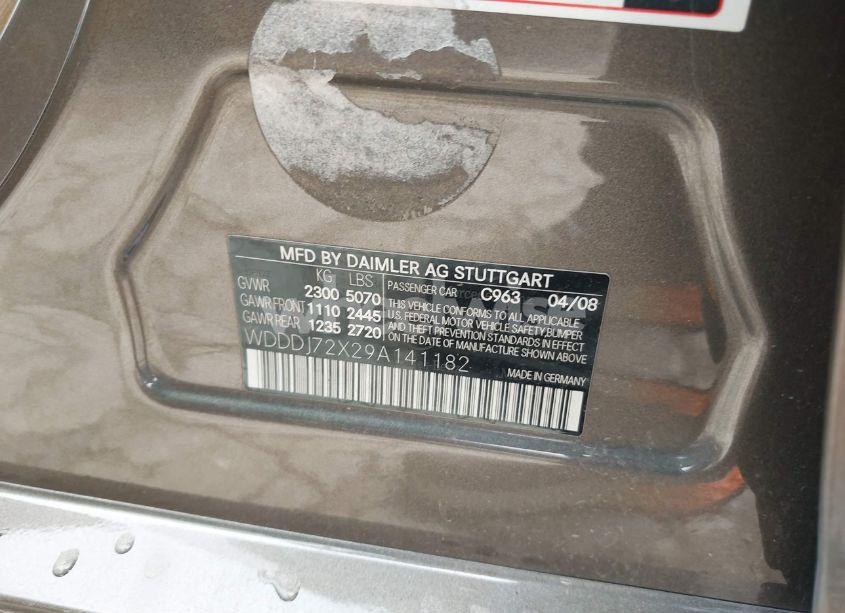 Photo 9 of 2009 Mercedes-benz Cls 550 (VIN WDDDJ72X29A141182)