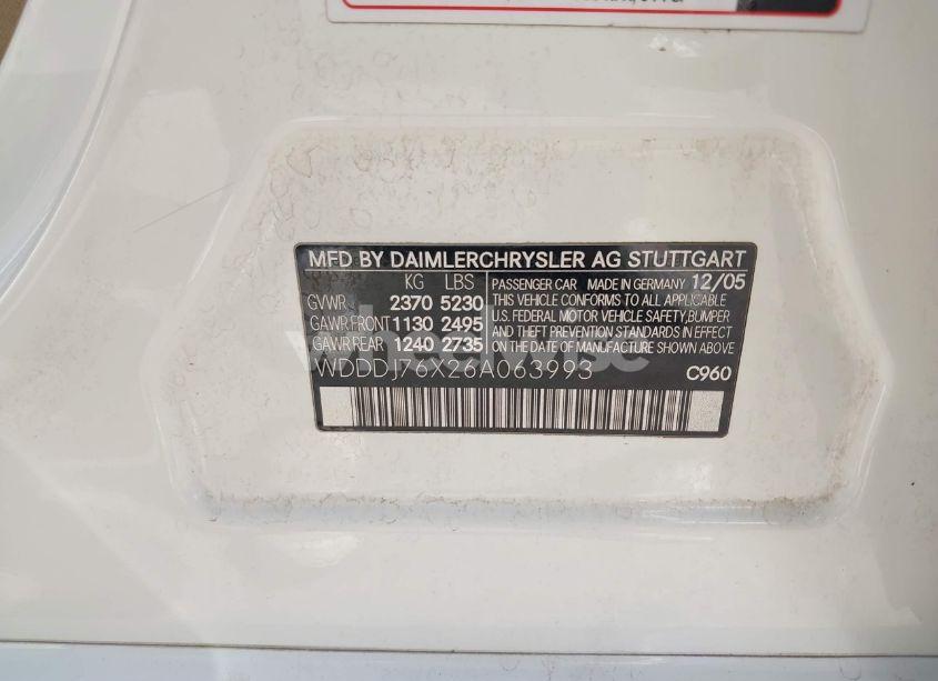 Photo 9 of 2006 Mercedes-benz Cls 55 AMG (VIN WDDDJ76X26A063993)