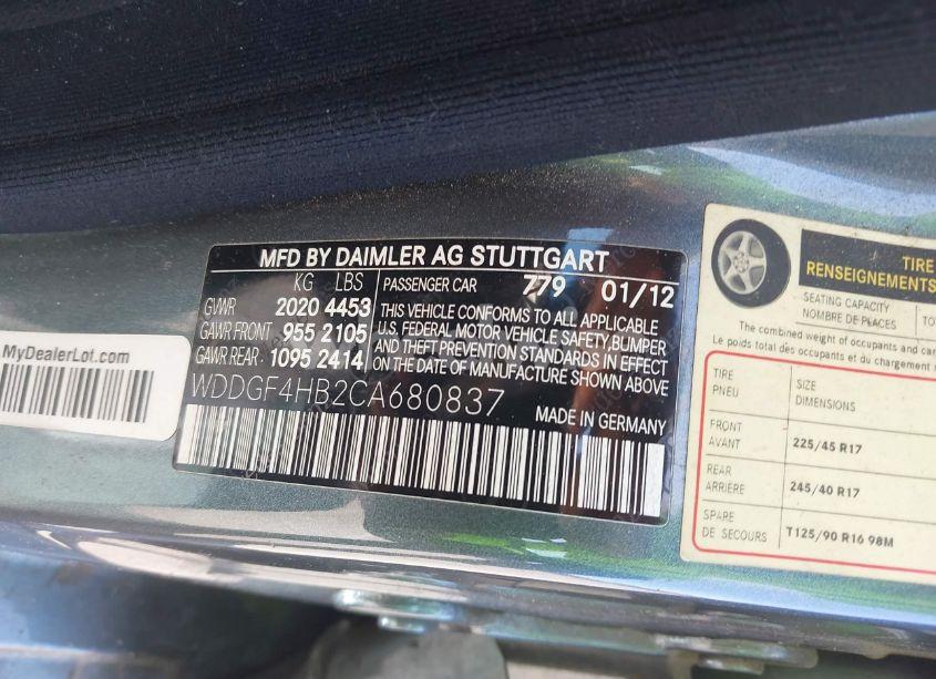 Photo 9 of 2012 Mercedes-benz C 250 LUXURY/SPORT (VIN WDDGF4HB2CA680837)