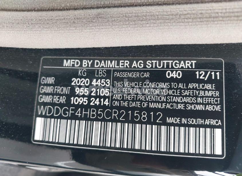 Photo 9 of 2012 Mercedes-benz C 250 LUXURY/SPORT (VIN WDDGF4HB5CR215812)