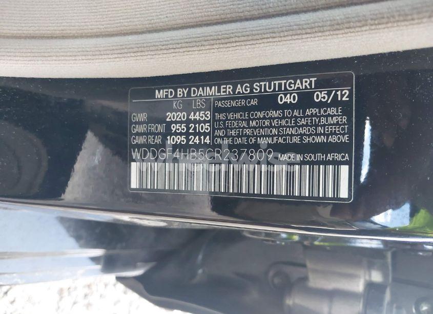 Photo 9 of 2012 Mercedes-benz C 250 LUXURY/SPORT (VIN WDDGF4HB5CR237809)