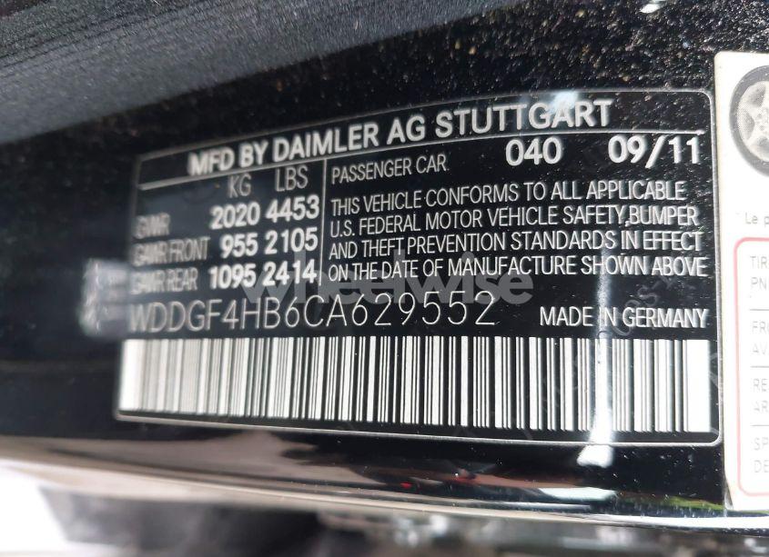 Photo 9 of 2012 Mercedes-benz C 250 LUXURY/SPORT (VIN WDDGF4HB6CA629552)