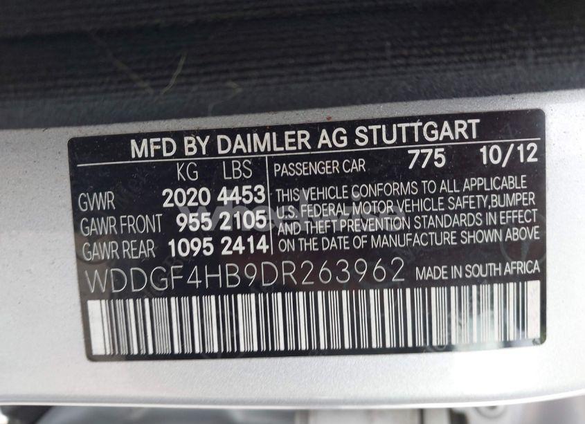 Photo 9 of 2013 Mercedes-benz C 250 LUXURY/SPORT (VIN WDDGF4HB9DR263962)