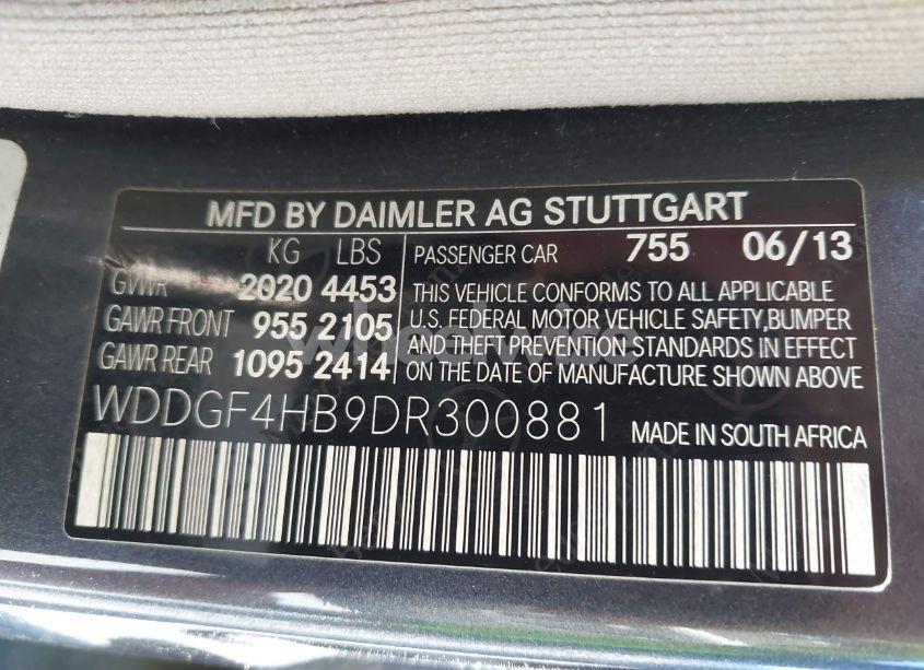 Photo 9 of 2013 Mercedes-benz C 250 LUXURY/SPORT (VIN WDDGF4HB9DR300881)