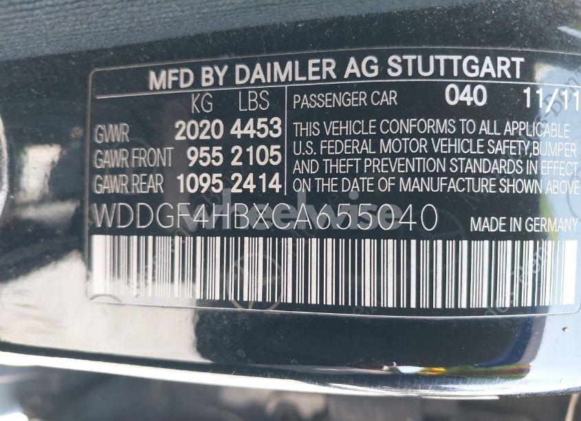 Photo 9 of 2012 Mercedes-benz C 250 LUXURY/SPORT (VIN WDDGF4HBXCA655040)