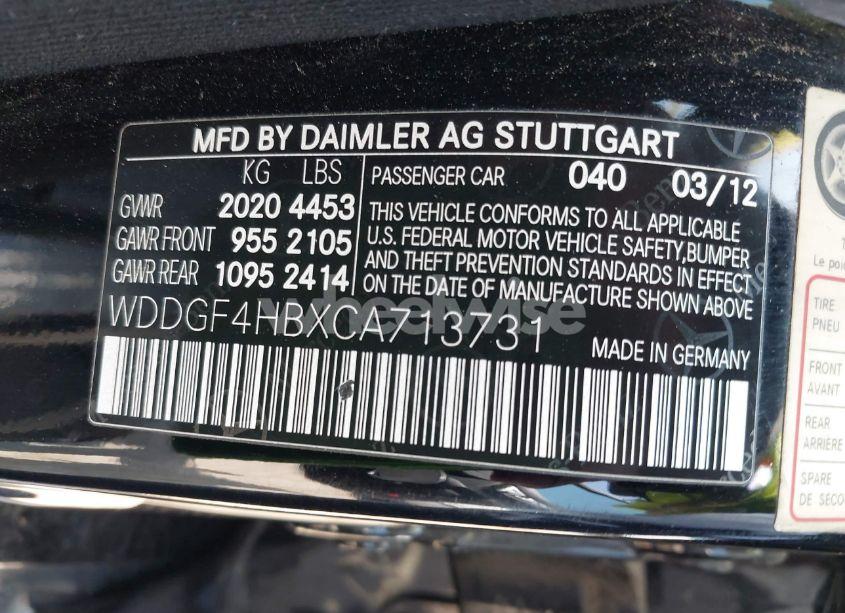 Photo 9 of 2012 Mercedes-benz C-class LUXURY/SPORT (VIN WDDGF4HBXCA713731)