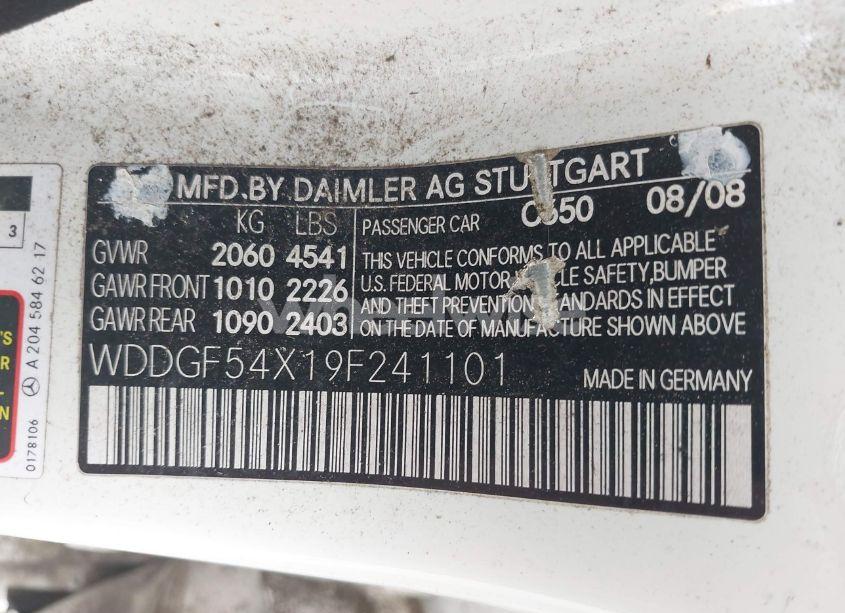 Photo 9 of 2009 Mercedes-benz C 300 LUXURY/SPORT (VIN WDDGF54X19F241101)