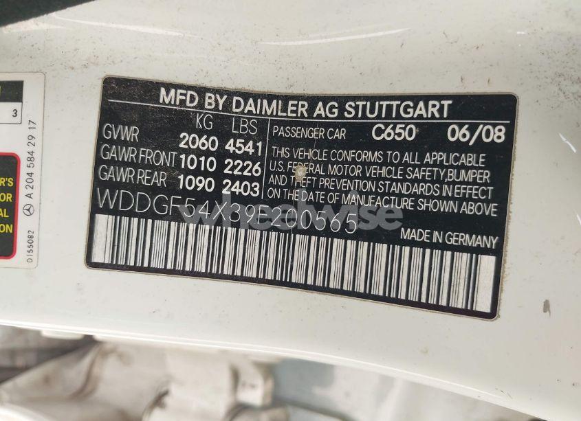 Photo 9 of 2009 Mercedes-benz C 300 LUXURY/SPORT (VIN WDDGF54X39F200565)