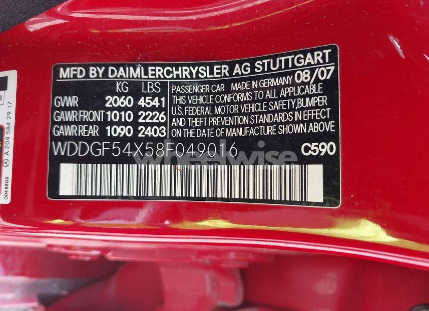 Photo 9 of 2008 Mercedes-benz C 300 LUXURY/SPORT (VIN WDDGF54X58F049016)