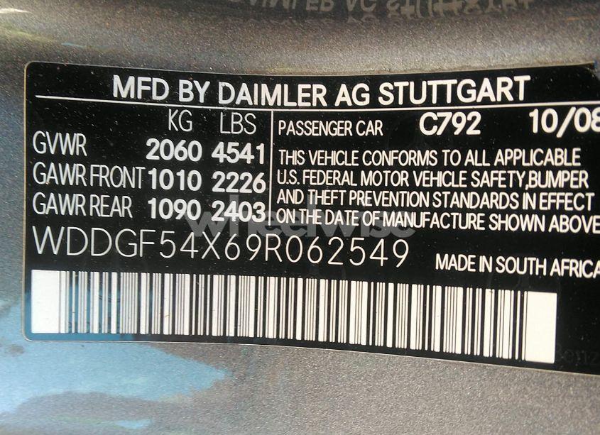 Photo 9 of 2009 Mercedes-benz C 300 LUXURY/SPORT (VIN WDDGF54X69R062549)