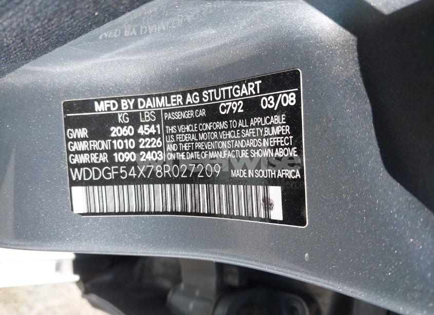 Photo 9 of 2008 Mercedes-benz C 300 LUXURY/SPORT (VIN WDDGF54X78R027209)