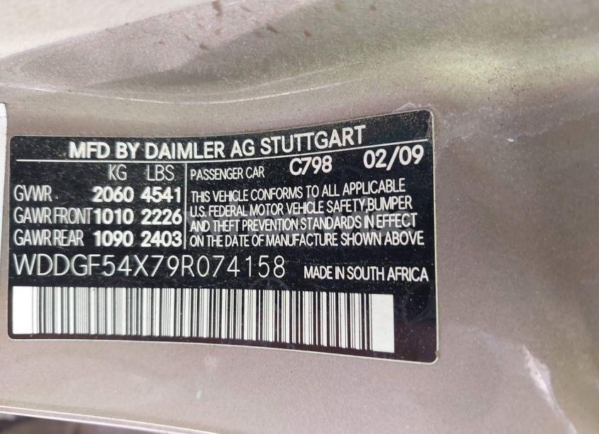 Photo 9 of 2009 Mercedes-benz C 300 LUXURY/SPORT (VIN WDDGF54X79R074158)