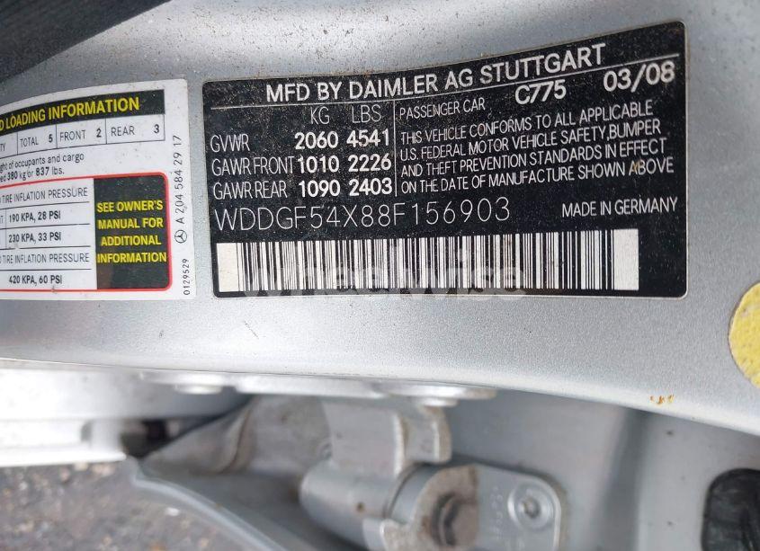 Photo 9 of 2008 Mercedes-benz C 300 LUXURY/SPORT (VIN WDDGF54X88F156903)