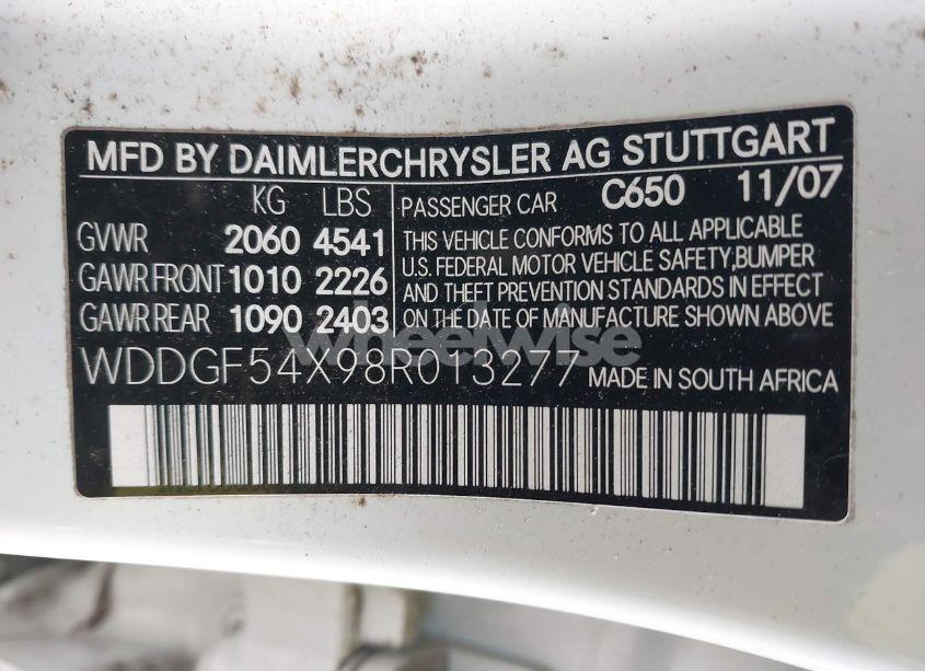 Photo 9 of 2008 Mercedes-benz C 300 LUXURY/SPORT (VIN WDDGF54X98R013277)