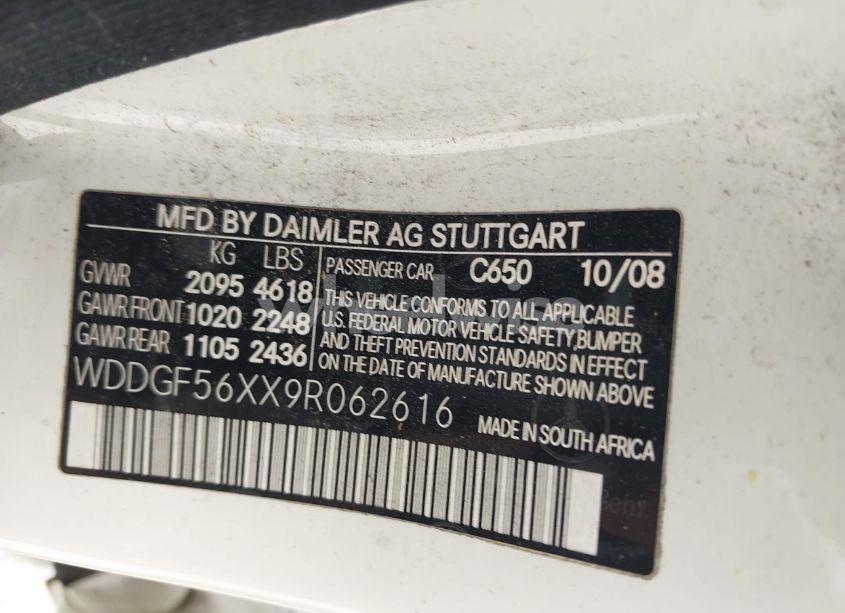 Photo 9 of 2009 Mercedes-benz C 350 SPORT (VIN WDDGF56XX9R062616)