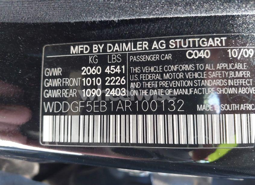 Photo 9 of 2010 Mercedes-benz C 300 LUXURY/SPORT (VIN WDDGF5EB1AR100132)