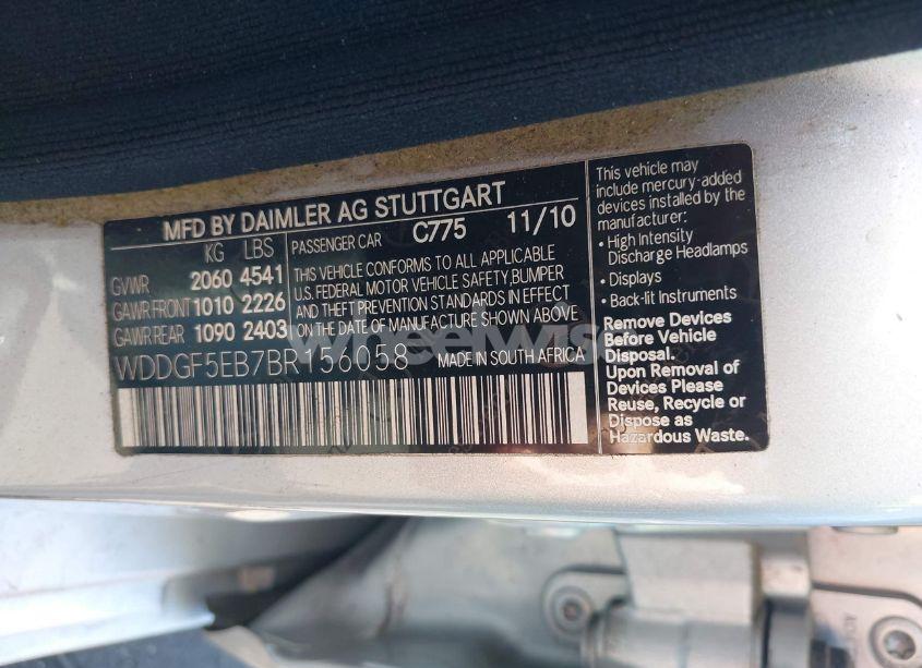 Photo 9 of 2011 Mercedes-benz C 300 LUXURY/SPORT (VIN WDDGF5EB7BR156058)