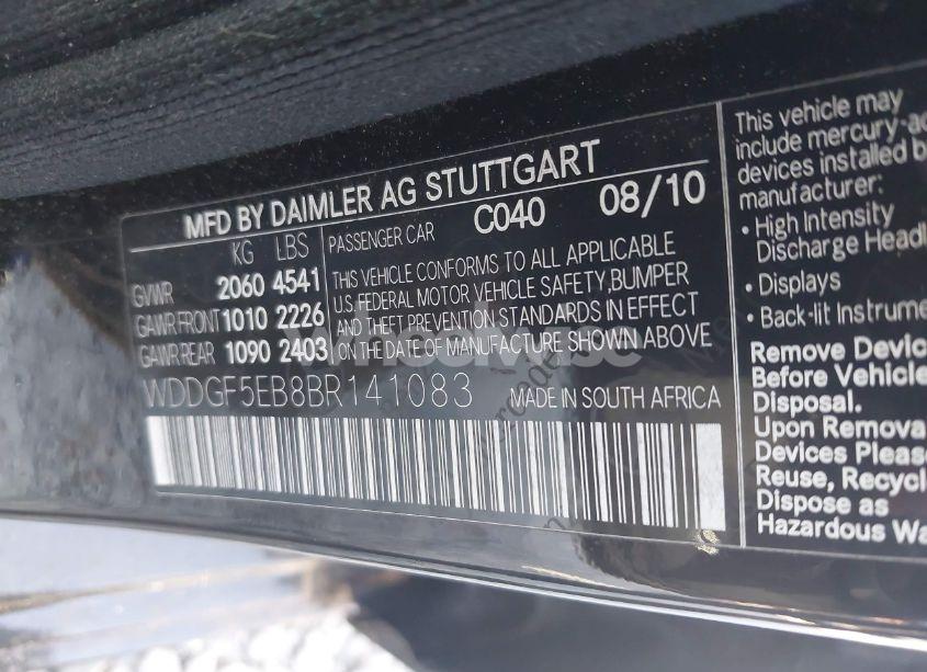 Photo 9 of 2011 Mercedes-benz C 300 LUXURY/SPORT (VIN WDDGF5EB8BR141083)