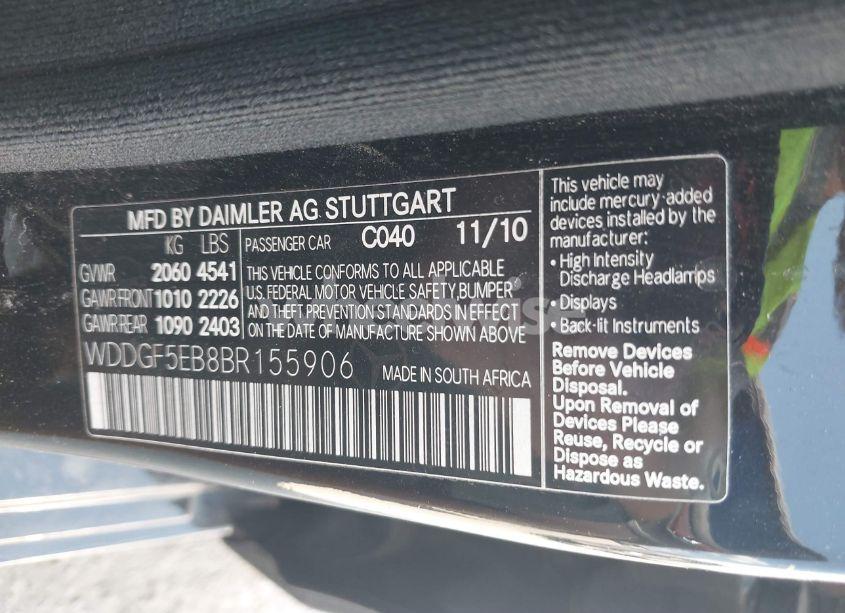 Photo 9 of 2011 Mercedes-benz C 300 LUXURY/SPORT (VIN WDDGF5EB8BR155906)