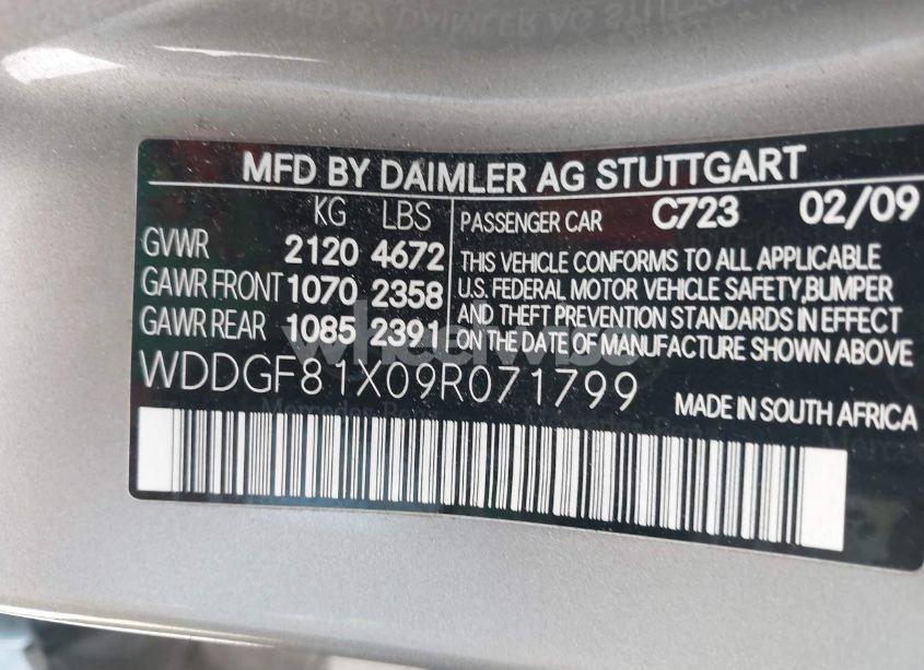 Photo 9 of 2009 Mercedes-benz C 300 LUXURY 4MATIC/SPORT 4MATIC (VIN WDDGF81X09R071799)