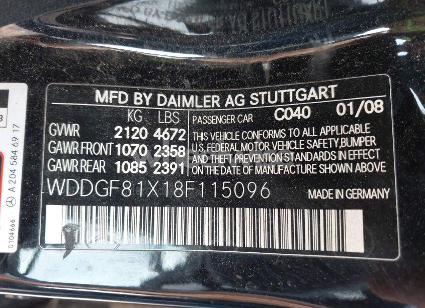 Photo 9 of 2008 Mercedes-benz C 300 LUXURY 4MATIC/SPORT 4MATIC (VIN WDDGF81X18F115096)