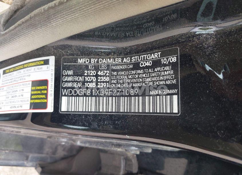 Photo 9 of 2009 Mercedes-benz C 300 LUXURY 4MATIC/SPORT 4MATIC (VIN WDDGF81X39F271089)