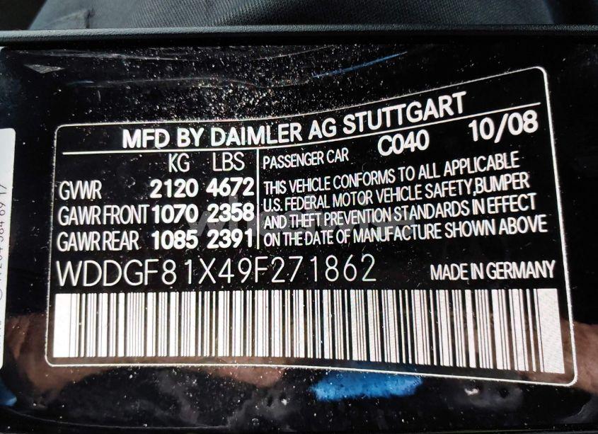 Photo 9 of 2009 Mercedes-benz C 300 LUXURY 4MATIC/SPORT 4MATIC (VIN WDDGF81X49F271862)