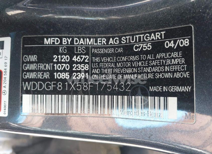 Photo 9 of 2008 Mercedes-benz C 300 LUXURY 4MATIC/SPORT 4MATIC (VIN WDDGF81X58F175432)