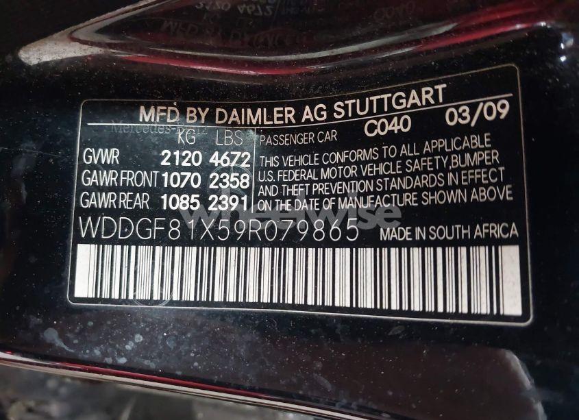 Photo 9 of 2009 Mercedes-benz C 300 LUXURY 4MATIC/SPORT 4MATIC (VIN WDDGF81X59R079865)