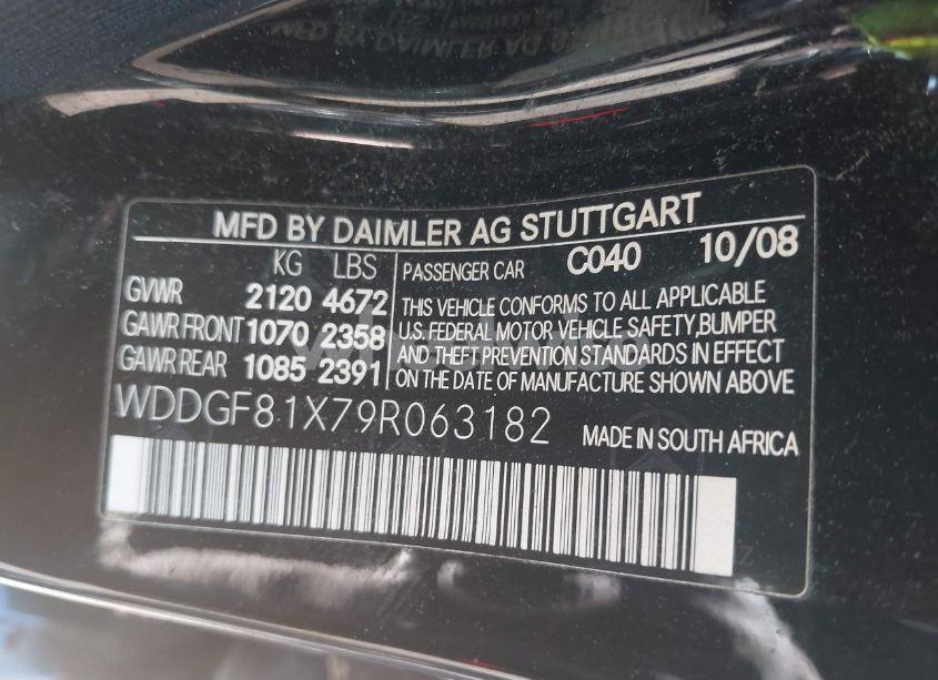 Photo 9 of 2009 Mercedes-benz C 300 LUXURY 4MATIC/SPORT 4MATIC (VIN WDDGF81X79R063182)