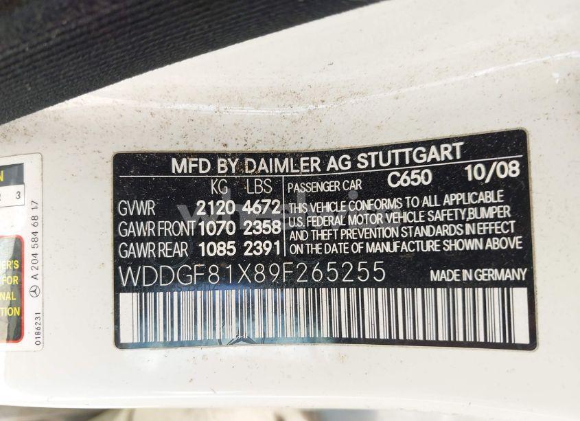 Photo 9 of 2009 Mercedes-benz C 300 LUXURY 4MATIC/SPORT 4MATIC (VIN WDDGF81X89F265255)